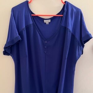 Avenue Royal Blue Dressy Shirt